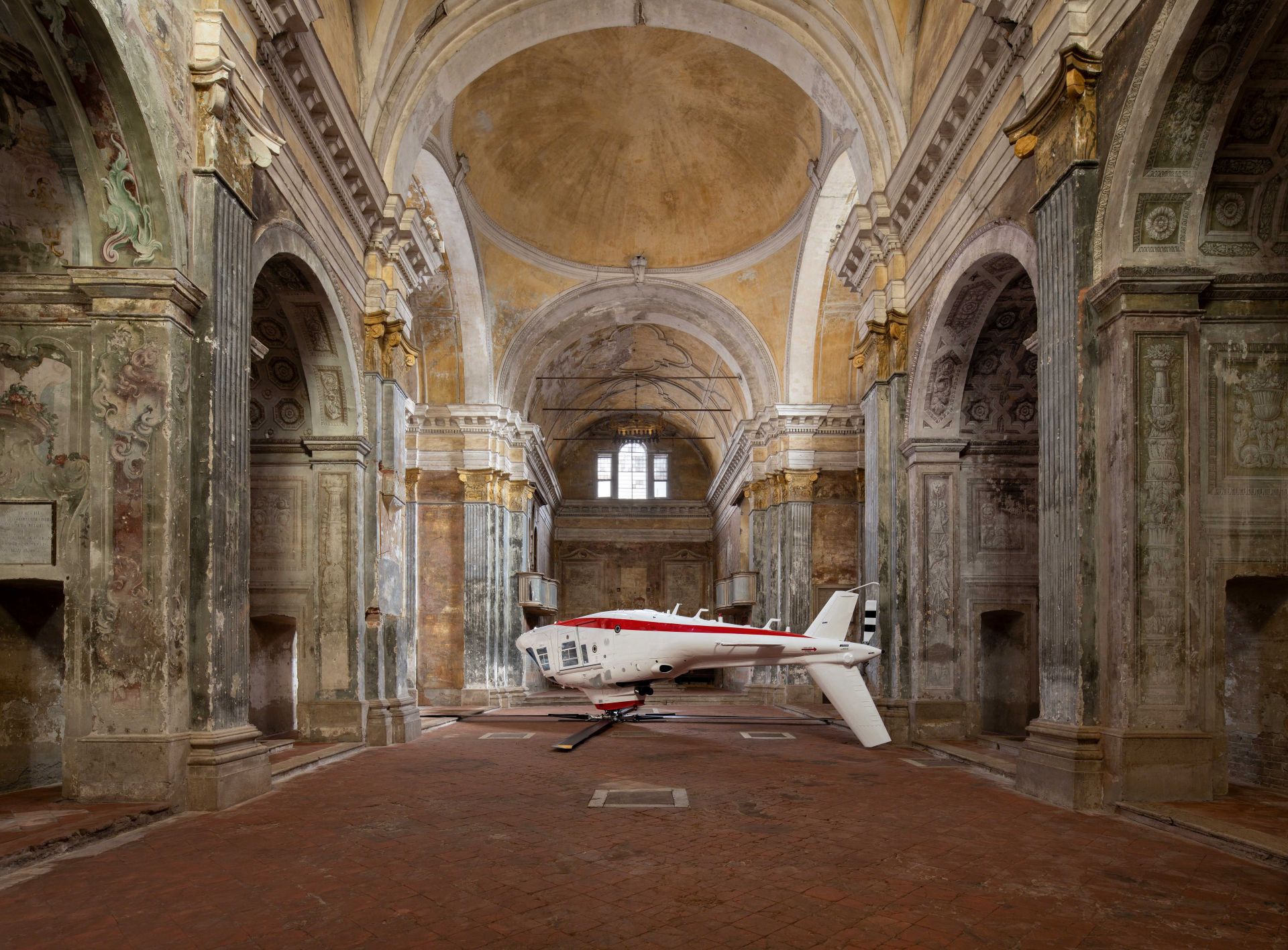 Paola Pivi A helicopter upside down San Carlo Cremona